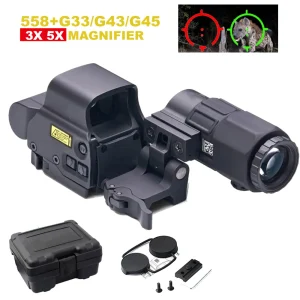 558 Red Dot Sight with QD Magnifier Combo