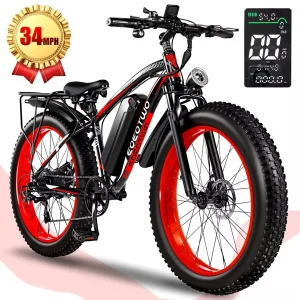 EOEOTWO 26" Electric Bike for Adults, 1000W 48V